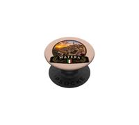 Matera Italia Tramonto Vecchio e Città Mediterraneo Design PopSockets PopGrip Adesivo