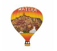 Matera Italy - Magnete creativo per frigorifero con mongolfiera, 3D, souvenir da viaggio, decorazione magnetica, collezione artigianale
