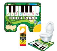 Matera per pianoforte per la toilette: tappetino antiscivolo con suono, tappetino interattivo, portachiavi elettronico per IR al