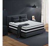 Materassi 160x200 cm | Spatola da 25 cm | Mousse A Mémoire De Forme Adaptabilité Optimale | Sistema di schiuma | 7 zone di comfort DORMIRE CON IL MASSIMO COMFORT: Il materasso ibrido Euro Top Pocket S