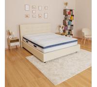 MATERASSIMEMORY.EU - Materasso a molle indipendenti e Memory mod. Aloe Spring alto 26cm Matrimoniale 140x190 detraibile 7 zone portanza differenziata Rivestimento sfoderabile Lana/Lino OMAGGIO cuscini