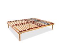 Materassimemory.eu Rete Matrimoniale modello Dynamic misura 140x190 in legno di faggio con doghe ammortizzate e basculanti e regolatori di rigidità zona lombare