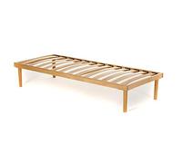 Materassimemory.eu Rete Singola Completamente in Legno di faggio Prima Scelta Misura 80x190 con doghe in faggio Naturale