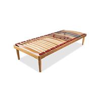 Materassimemory.eu Rete Singola modello Dynamic misura 80x200 in legno di faggio con doghe ammortizzate e basculanti e regolatori di rigidità zona lombare