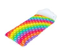 MATERASSINO ARROTOLABILE FASHION RAINBOW DREAMS ARCOBALENO CON CUSCINO FORMA NUV