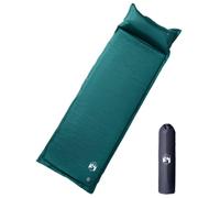 Materassino autogonfiabile con cuscino, verde, 190 x 64 x 3 cm, ultraleggero e impermeabile, compatto, pieghevole, isolante, per campeggio, outdoor, trekking, viaggi, festival