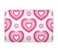 Materassino colorato con cuore sfumato pesca per bambini, altamente assorbente, tappetino per addestramento al vasino per bambini, adulti, animali domestici, 132,1 cm di lunghezza x 86,4 cm di