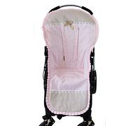 Materassino, copriseduta o cuscino compatibile con Bugaboo + Protezioni per cintura di sicurezza. Vari colori e modelli disponibili. (Noa Rosa/Camel, Trapuntato)