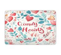 Materassino da viaggio extra large riutilizzabile, altamente assorbente, delicato sulla pelle, per bambini, adulti, animali domestici, 132 x 86,4 cm, San Valentino, foglie floreali, amore, caramelle,