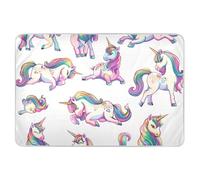 Materassino da viaggio riutilizzabile extra large con unicorni in diverse posizioni, impermeabile, a prova di perdite, ad asciugatura rapida, materasso da viaggio per bambini, adulti e animali