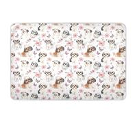 Materassino estetico per bambini con cani Shih Tzu, rosa, extra large, riutilizzabile, impermeabile, lavabile in lavatrice, per bagnare i bambini, 132,1 x 86,4 cm (lunghezza x larghezza)