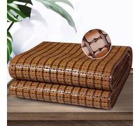 Materassino estivo in bambù carbonizzato antiscivolo Mahjong Mat pieghevole double face materasso fresco per dormire soluzione di biancheria da letto portatile e confortevole