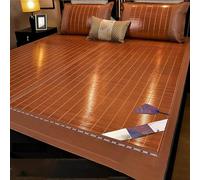 Materassino estivo in bambù, double-face, pieghevole, liscio, per letto, tradizionale, 1,35 x 1,95 m