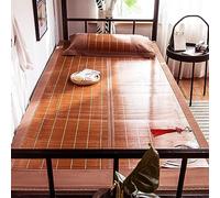 Materassino estivo in bambù, traspirante, pieghevole, in seta di ghiaccio, double-face, per dormitorio (dimensioni: 90 x 190 cm), perfetto per il caldo