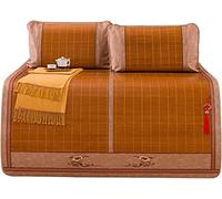 Materassino estivo traspirante, comodo tappetino in bambù con finitura liscia, perfetto per dormitorio e scuola (1,35 x 1,95 m), soluzione versatile per biancheria da letto