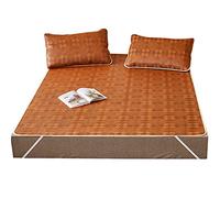 Materassino estivo traspirante in rattan, pieghevole, antiscivolo, con federa, per letti singoli/matrimoniali, 0,9 m x 1,9 m, ideale per il sonno nella stagione calda, colchonetas para dormir en