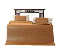 Materassino estivo traspirante, rinfrescante, pieghevole, in rattan, rinfrescante e a prova di sudore, 1,8 x 2 m, per uso esterno e interno