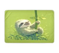 Materassino extra large con bradipo verde, riutilizzabile, morbido, assorbente, per imparare a usare il vasino, per bambini, 132 x 86,4 cm (lunghezza x larghezza)