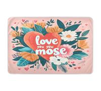 Materassino extra large riutilizzabile altamente assorbente per bambini antiscivolo per neonati e ragazze 132 x 86,4 cm San Valentino fiori cuore Love You Mose