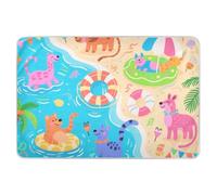 Materassino extra large riutilizzabile per bambini con cartoni animati colorati e colorati, altamente assorbente, tappetino anti-labbro per neonati, 132,1 cm di lunghezza x 86,4 cm di larghezza