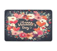 Materassino extra large riutilizzabile per bambini, impermeabile, lavabile, a prova di perdite, ad asciugatura rapida, per bambini, 132 x 86,4 cm, fiori, amore, cuore, petali, felice San Valentino