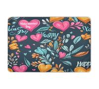Materassino extra large riutilizzabile per bambini, impermeabile, lavabile, a prova di perdite, ad asciugatura rapida, per neonati e ragazze, 132,1 x 86,4 cm, motivo floreale, foglie, amore, cuori,