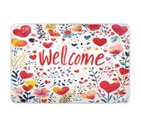 Materassino extra large riutilizzabile per bambini, morbido, assorbente, per letto, traspirante, per neonati e ragazze, 132,1 x 86,4 cm, San Valentino, fiori, amore, cuore, petali di benvenuto