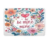 Materassino extra large riutilizzabile per bambini, resistente all'acqua, lavabile in lavatrice, per incontinenza, 132,1 x 86,4 cm, San Valentino, fiori, cuore, amore e miniera
