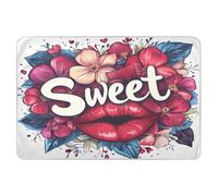 Materassino extra large riutilizzabile per imparare a fare pipì, resistente all'acqua, fasciatoio da viaggio, per neonati, 132 x 86,4 cm, per San Valentino, fiori e labbra rosse