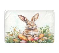 Materassino extra large riutilizzabile per imparare a usare il vasino, impermeabile, lavabile, lavabile in lavatrice, per neonati, 132,1 x 86,4 cm, carota, coniglietto, coniglio, buona Pasqua