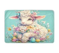 Materassino extra large riutilizzabile per imparare a usare il vasino, resistente all'acqua, per il cambio del pannolino, anti-labbra, per neonati, 132,1 x 86,4 cm, agnello pasquale