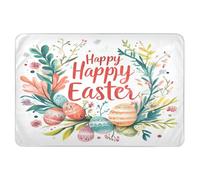 Materassino extra large riutilizzabile per imparare il vasino, resistente all'acqua, lavabile in lavatrice, materasso da viaggio per neonati 132,1 x 86,4 cm Happy Easter Bunny Ear Foot Lily Watercolor