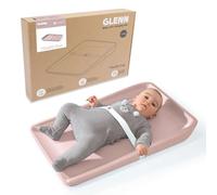 Fasciatoio in silicone per bebè 50 x 70 Glenn. Fasciatoio per bebè rosa con imbracatura di sicurezza. Materassino fasciatoio portatile 70 x 50 per adattatore o comodo fasciatoio bebè. Trocker Bere