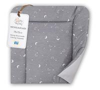 Materassino fasciatoio 75x72 cm - cuscino neonato in cotone lavabile pieghevole e portatile materasso da viaggio tappetino per cassettiera lavatrice e tavolo 75 x 72 Oeko-Tex Luna