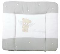 roba Materassino per Fasciatoio Heartbreaker - per Bambini e Neonati - 85 x 75 cm - Morbido e Idrorepellente - Rivestito in PU - Grigio e Bianco