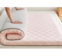 Materassino futon giapponese, singolo, matrimoniale, queen size, tatami, portatile, per dormitorio da campeggio (rosa, 90 x 190 cm)