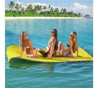Materassino galleggiante in schiuma, a forma di giglio, per il tempo libero e il relax, per barca, spiaggia, oceano, piscina, lago, giallo, 2,7 m x 1,3 m x 3,3 cm