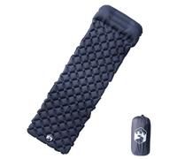 Materassino gonfiabile con cuscino, grigio, 6 cm | nylon 40D con rivestimento in TPU, impermeabile, facile da gonfiare, compatto