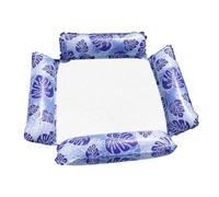 Materassino Gonfiabile Mare Piscina 1 Pz Amaca Gonfiabile Per Adulti Galleggiante Da Nuoto Semplice Giocare Letto In PVC A Strisce(Blue)
