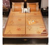 Materassino in bambù di raffreddamento estivo, traspirante, tappetino da letto in rattan liscio, doppio/singolo, 90 x 190 cm, superficie per dormire fresca per la stagione calda