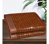 Materassino in bambù naturale di alta qualità, double-face, raffreddamento rapido, traspirante, materasso estivo, pieghevole, per dormitorio domestico, campeggio, multiplo 100 x 190 cm
