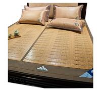 Materassino in bambù rinfrescante estivo, double-face, portatile, in seta, per la famiglia, pieghevole, 1,8 x 2 m
