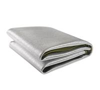 Materassino leggero in schiuma double-face con isolamento in alluminio impermeabile e borsa portaoggetti, pieghevole, per campeggio, escursionismo e uso esterno (1,5 m x 2 m)