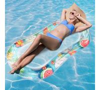 Materassino Mare con Rete, panemy Poltrona Gonfiabile Piscina, Portatile E Resistente, Amaca ad Acqua, Adatta per Fotografia, Estate, Piscina, Festa, Lettino Gonfiabile Mare (Anguria)
