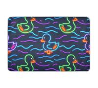 Materassino per bambini a forma di anatroccolo fluorescente, resistente all'acqua, per bagnare il letto dei bambini, 132,1 x 86,4 cm (lunghezza x larghezza), impermeabile