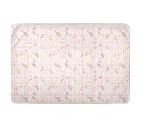 Materassino per bambini a quadretti rosa extra large riutilizzabile, morbido e assorbente, per bambini, adulti, animali domestici, 132,1 x 86,4 cm (lunghezza x larghezza)