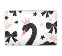 Materassino per bambini con cigno nero in stile cartone animato, extra large, riutilizzabile, morbido, assorbente, per cambiare biancheria da letto per bambini, adulti, animali domestici, 132,1 x 86,4