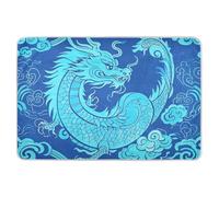 Materassino per bambini con drago cinese blu fortunato, morbido assorbente per bagnare il letto, fodera per fasciatoio, 132,1 cm L x 86,4 cm W cama para nios
