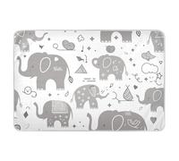 Materassino per bambini con elefante e stella, grigio, altamente assorbente, per bambini, adulti, animali domestici, 132,1 x 86,4 cm (lunghezza x larghezza), impermeabili para cama