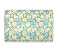 Materassino per bambini con motivo floreale blu e bianco, extra large, riutilizzabile, per bambini, impermeabile, lavabile in lavatrice, materasso da viaggio per neonati 132,1 cm di lunghezza x 86,4